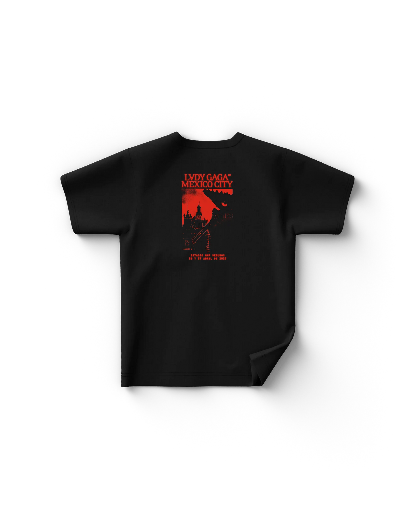 Lady Gaga Black CDMX Contrast T-Shirt Official Merch