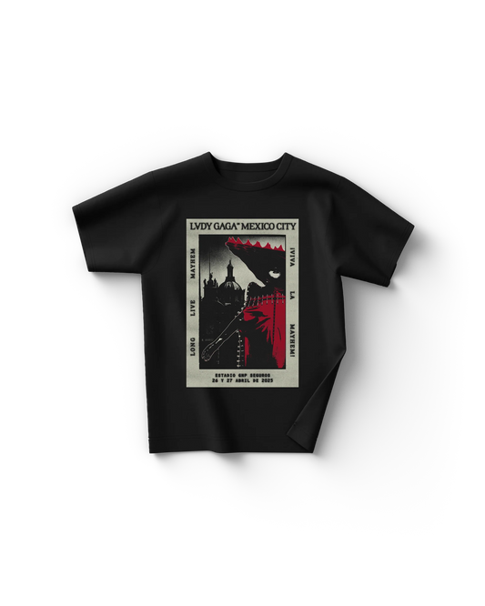 Lady Gaga Black CDMX Poster T-Shirt Official Merch