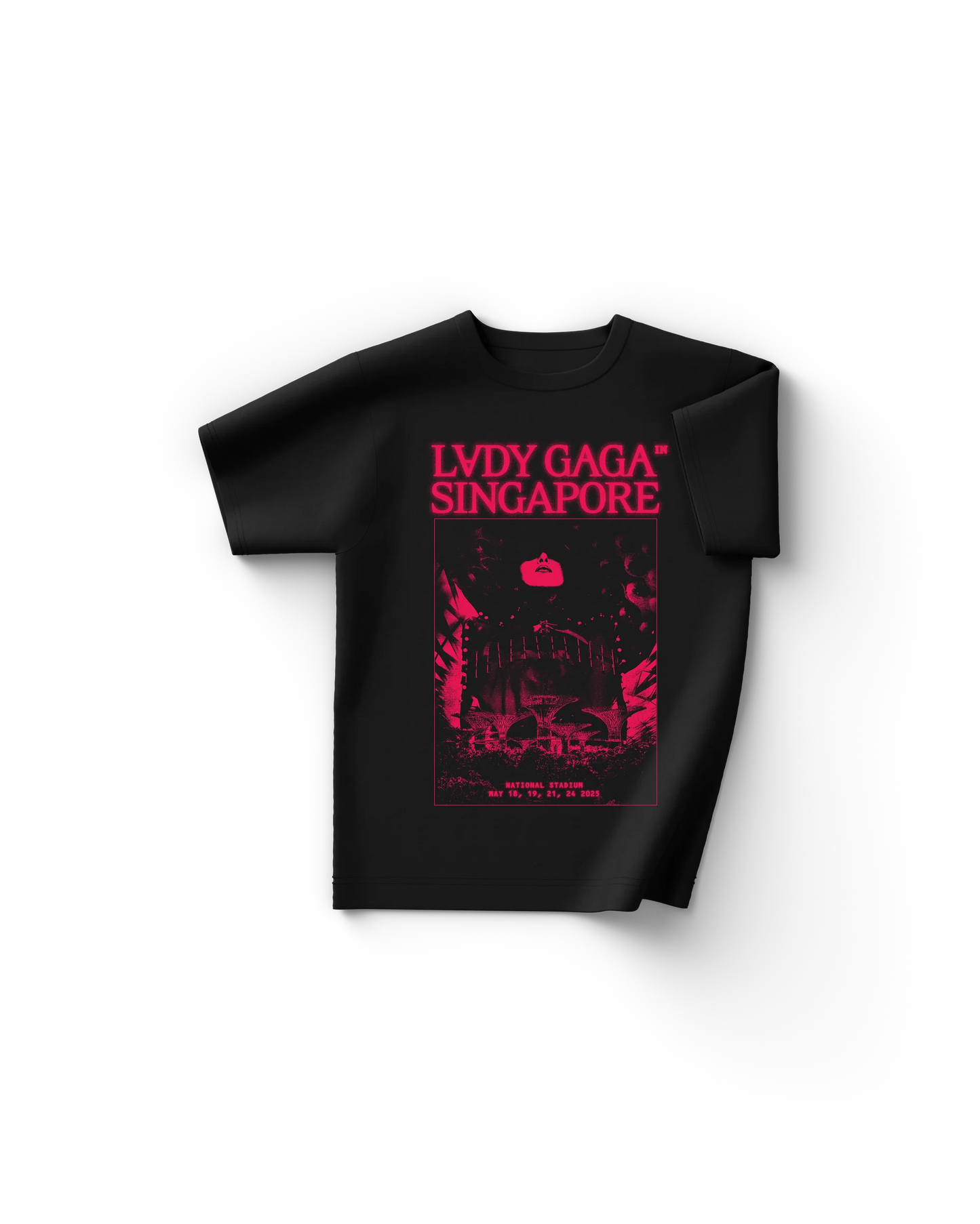 Lady Gaga Charcoal Singapore T-Shirt Official Merch