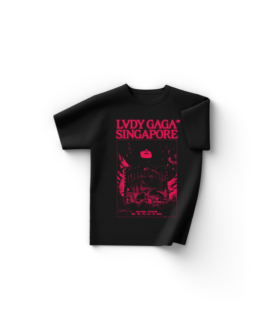 Lady Gaga Charcoal Singapore T-Shirt Official Merch