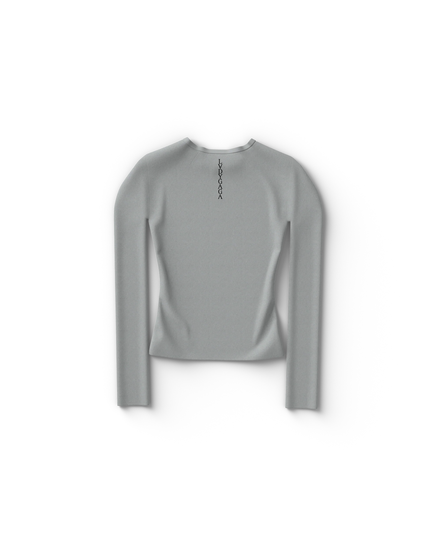 Gray Reflection Fitted Longsleeve T-Shirt