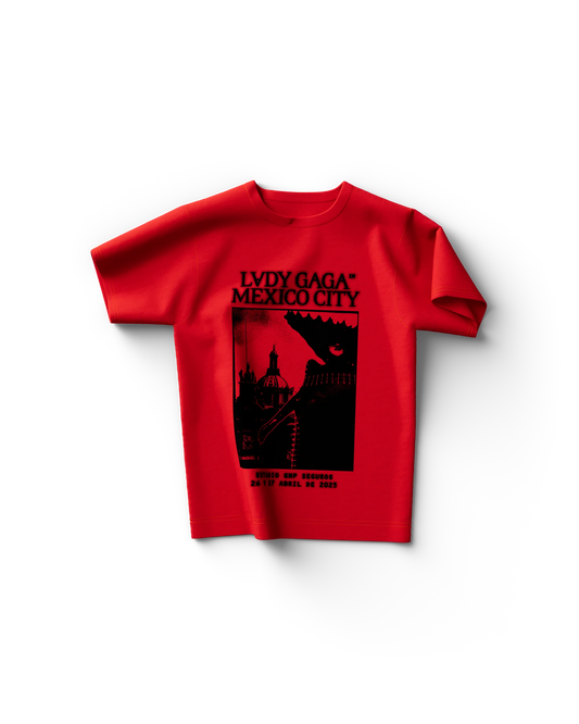 Lady Gaga Red CDMX T-Shirt Official Merch