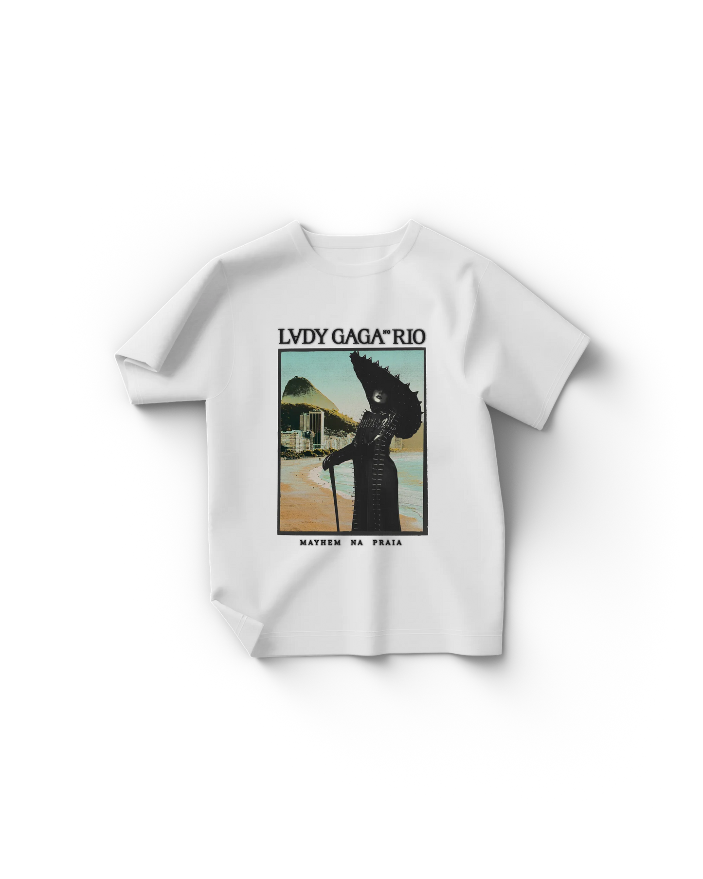 Lady Gaga White Rio Poster T-Shirt Official Merch